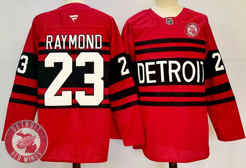 Men Detroit Red Wings 23 Raymond Red Fanatics 2025 NHL Jersey style 7